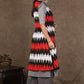 Red Grey Ikat Collared Shrug with Embroidered Kurta -2 Piece (Jacket & Inner Set) Pants Optional