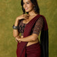 Artfully crafted cotton blouse with rich Ajrakh fabric accents.