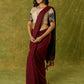Beige cotton silk blouse beautifully blended with artistic kalamkari detailing.