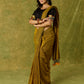 Elegant black cotton silk blouse with kalamkari and mirror highlights