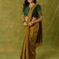 Festive green Jamdani cotton blouse with elegant woven detailing