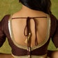 Beautiful coffee brown cotton silk festive blouse