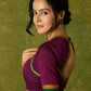 Stylish purple khun blouse blending rich culture with modern flair.