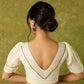 Elegant off white cotton silk blouse.
