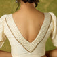 Elegant off white cotton silk blouse.