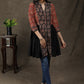 Stylish Cotton Ajrakh Combination Pleated Tunic
