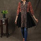 Stylish Cotton Ajrakh Combination Pleated Tunic