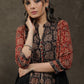 Stylish Cotton Ajrakh Combination Pleated Tunic
