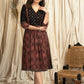 Exclusive black Ajrakh & mirror work combination dress