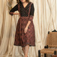 Exclusive black Ajrakh & mirror work combination dress