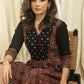 Exclusive black Ajrakh & mirror work combination dress
