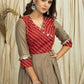 Exclusive beige dress with Bandhni print & coin embellishments