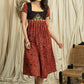 Exclusive Ajrakh dress with kutch mirror work combination