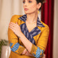 Straight Cut Mustard Cotton Silk and Ikat Combination Kurta with beautiful Hand Painted Gond Art