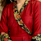 Graceful Maroon Cotton Silk Festive Gown with exclusive Banarasi Detailing