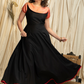 Festive Black  Cotton Silk  Gown with exclusive Banarasi Collar and Sleeves