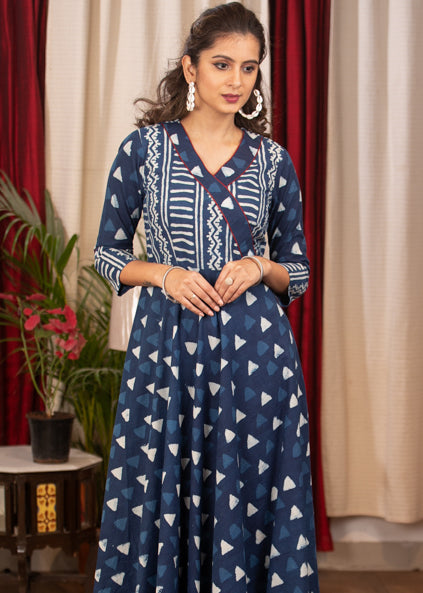 Beautifully Designed Trendy Indigo evening gown
