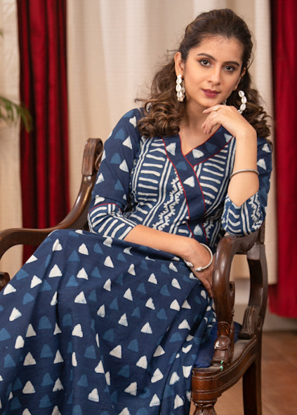 Beautifully Designed Trendy Indigo evening gown