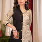 Straight Cut Smart Madhubani Printed Cotton Black Dress with Handmade Kutch Mirror Pocket