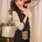 Straight Cut Smart Madhubani Printed Cotton Black Dress with Handmade Kutch Mirror Pocket