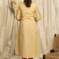 A - Line Biscuit colour  Cotton Handloom Kurta with Contrasting Ajrakh panel