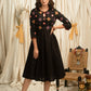 Exclusive black dress with hand embroidery & mirror work