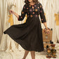 Exclusive black dress with hand embroidery & mirror work