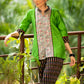 Exclusive hand painted madhubani cotton top & optional coordinated ikat pant