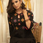 Exclusive black dress with hand embroidery & mirror work
