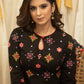 Exclusive black dress with hand embroidery & mirror work