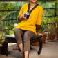Exclusive mustard top with Ajrakh detail