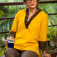 Exclusive mustard top with Ajrakh detail