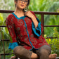 Exclusive maroon block printed Ajrakh top