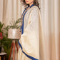 Straight Cut Blue Cotton Silk Kurta with Hand made Gota Patti work , Pant & Chanderi Dupatta - 3 Piece