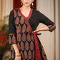 Exclusive Ajrakh overlapping one piece dress