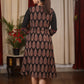 Exclusive Ajrakh overlapping one piece dress