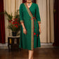 Exclusive green dress with authentic hand embroidered mirror work
