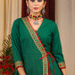 Exclusive green dress with authentic hand embroidered mirror work