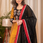 Straight Cut Cotton Silk Kurta with Exclusive hand embroidered Ajrakh Yoke & Chanderi Dupatta - 2 Piece