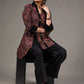 Maroon black all over Ajrakh printed high low inserted black pleated top