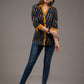 Multicolor Ikat cotton shirt top