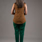 Ikat sleeveless peter pan collared cotton top