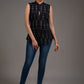 Exclusive black ikat sleeveless top