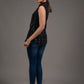 Exclusive black ikat sleeveless top