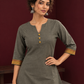 Timeless Grey Cotton Tunic — styled view