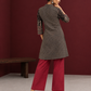 Classic Black Cotton Ajrakh Tunic — back view