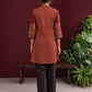 Timeless Maroon Ajrakh Tunic — back view