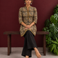 Earthy Kalamkari Cotton Tunic — seated