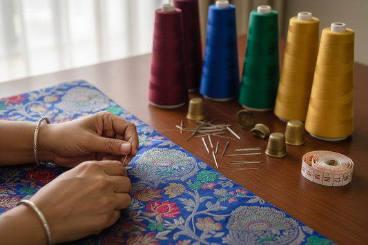 Stitching service wit thread and needle