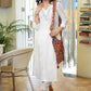 Smart Chanderi White Kurta with Embroidered Collar & Yoke - Pant Optional